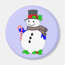 Schneemann snow man kühlschrankmagnet