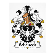 Schoneck familjvapensköld inbjudningar