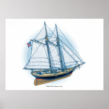 Schooneryacht "Amerika", 1851 Affisch