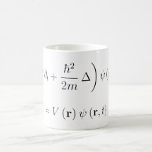 Schrodinger vinkar likställande kaffe muggar