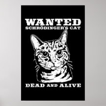 Schrodingers katt önskade dead eller vid liv print
