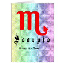 Scorpio oktober 23 - november 21 hälsningskort