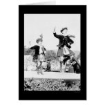 Scotish lurar dans i Kilts 1912 Hälsningskort