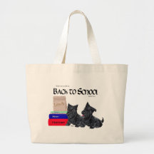 Scottievalpback to school tote bags