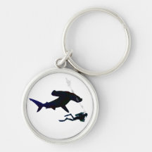 SCUBA- och hajkeychain Nyckel Ringar
