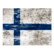 Scuffed och ha på sig finlandssvensk flagga vykort