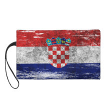 Scuffed och ha på sig kroatisk flagga