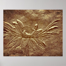 Sculpted svart synat Susan blom- tryck Posters