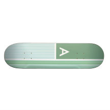 Seafoam, vis mangrönt & baby blue randar skate board deck