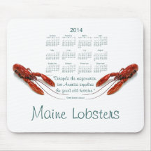 Seafood 2014 Calendar Mouse Pad