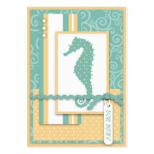 Seahorsebabyen tackar dig Notecard Visit Kort
