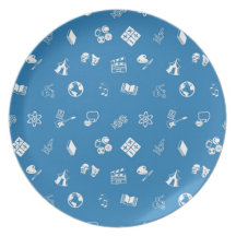 Seamless utbildning eller ämnebakgrund dinner plates