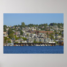 Seattle Washington horisont vid den fackliga affis