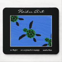 Seaturtles Haikukonst Mousepad Musmattor