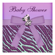 Sebra- & muffinslilababy shower personliga inbjudan