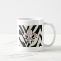 Sebra randiga Fleur De Lis Kristall New Orleans Muggar