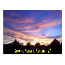 Sedona solnedgång, Sedona, AZ Vykort