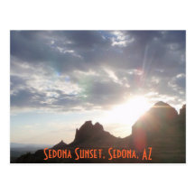 Sedona solnedgång, Sedona, AZ Vykort