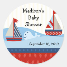 Segelbåtbaby showerklistermärke