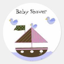 Segelbåtbaby showertema klistermärken