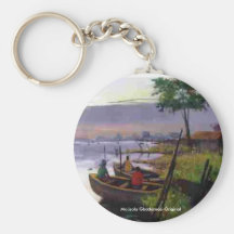 Segla på kusten av afrikan Keychain Nyckel Ring