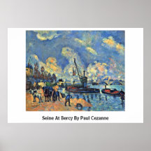 Seine på Bercy av Paul Cezanne Posters