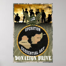 Sekventiell konst för funktion: Donationdrev Posters