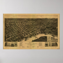 Selma Alabama 1887 panorama- karta Affischer