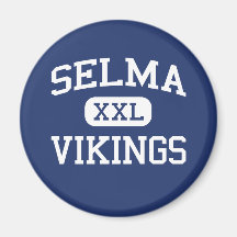 Selma Vikings mellersta Selma North Carolina Kylskåps Magneter