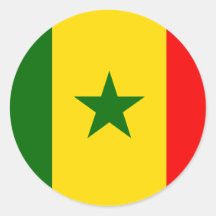 Senegal Rund Klistermärke