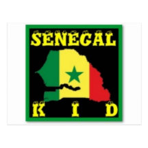 Senegal T-tröja (stads- bära) Vykort