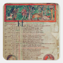 September: ansa galten, från en kalender klistermärken