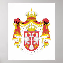 Serbia COA Affischer