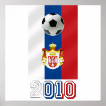 Serbia vitörnar gåvor för 2010 vm affisch