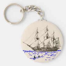 Serpant keychain för Frigate och för hav Nyckel Ringar