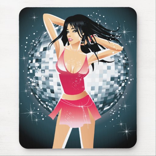 Sexig diskoflicka musmattor