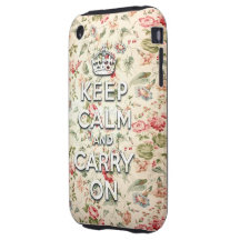 Shabby chicbehållalugn och bär på tough iPhone 3 fodral