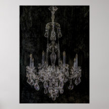 Shabby chicvintageljuskrona print