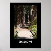 Shadows kan inte finnas utan ljust posters