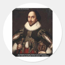 Shakespeare "Goodnight och att sära" kärlekcitatio Klistermärke
