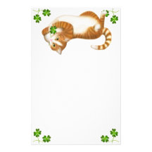 Shamrock den ljust rödbrun kattbrevpapperet