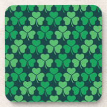 Shamrockmönster Glas Underlägg