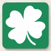 Shamrockst patricks day Irland Glas Underlägg