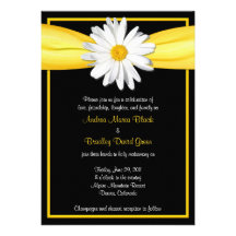 Shasta daisy med gul bandinbjudan