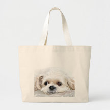 Shih Tzu ansiktetoto Tote Bags