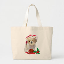 Shih Tzu jul Tote Bags