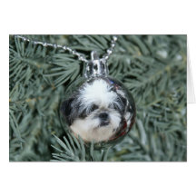 Shih Tzu julprydnad Kort