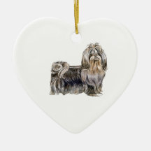 Shih-Tzu prydnad Julgranskulor