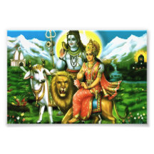 Shiva & Parvati tryck (6" x 4") Konstfoto