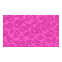 Shock rosa Paisley. Visitkort Mallar